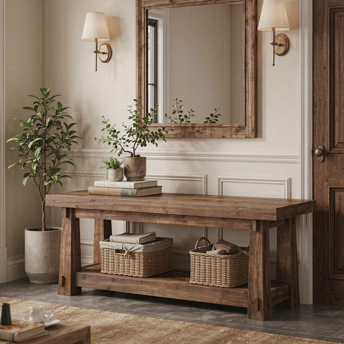 55-Inch Entryway Bench with Shoe Storage – main product view