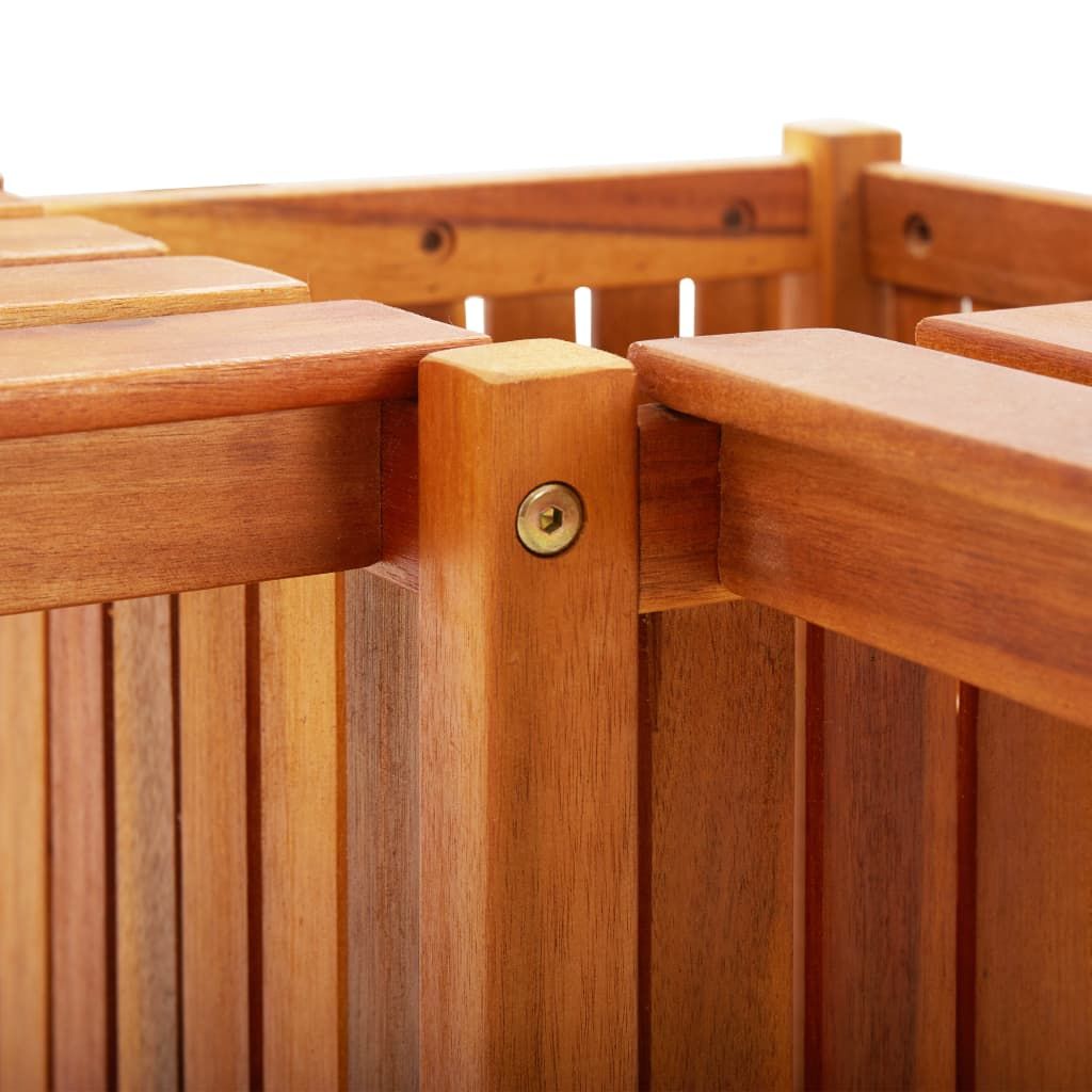 46-Inch Acacia Corner Bench with Planter – product view 7 of 9
