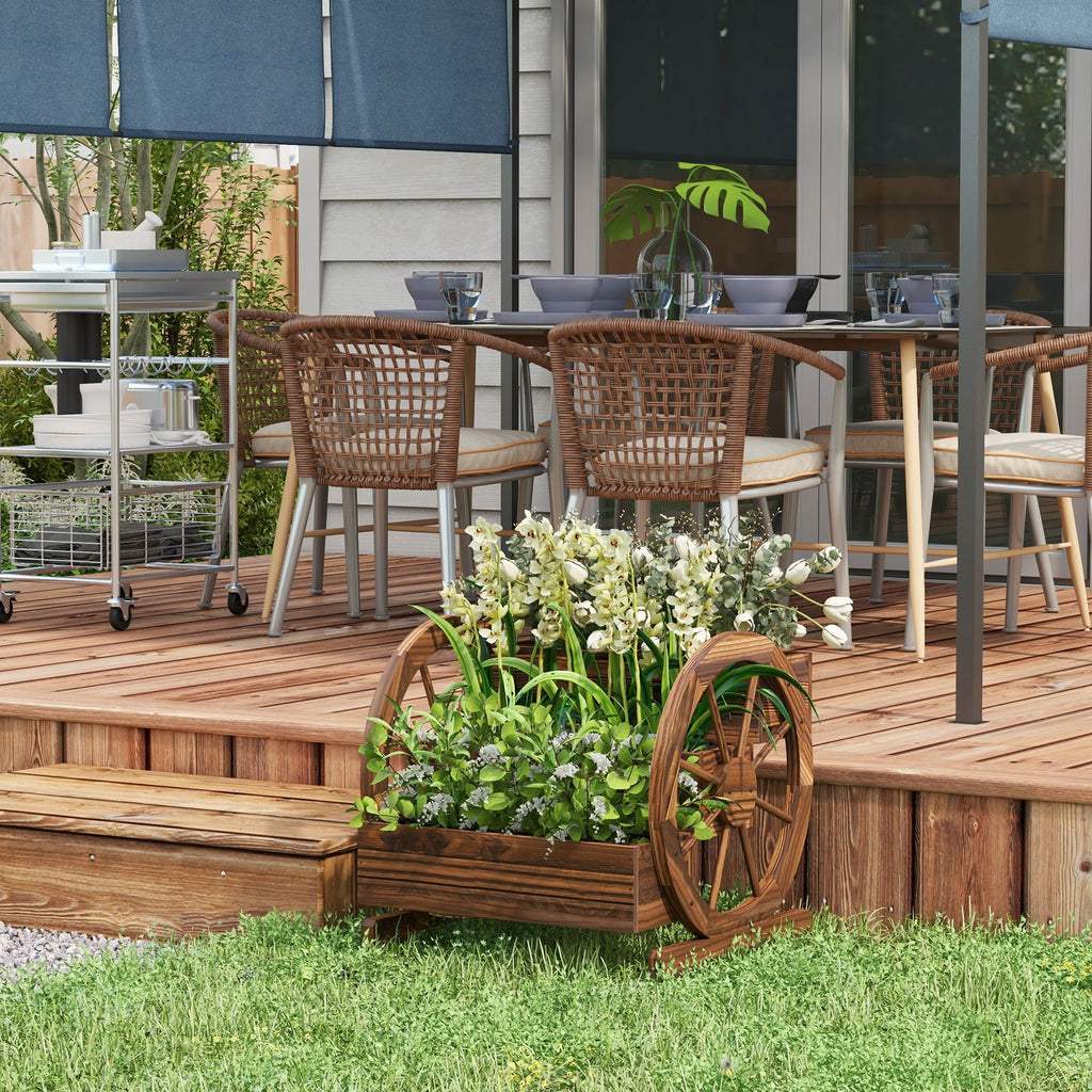 3-Tier Wooden Wagon Planter – product view 2 of 11