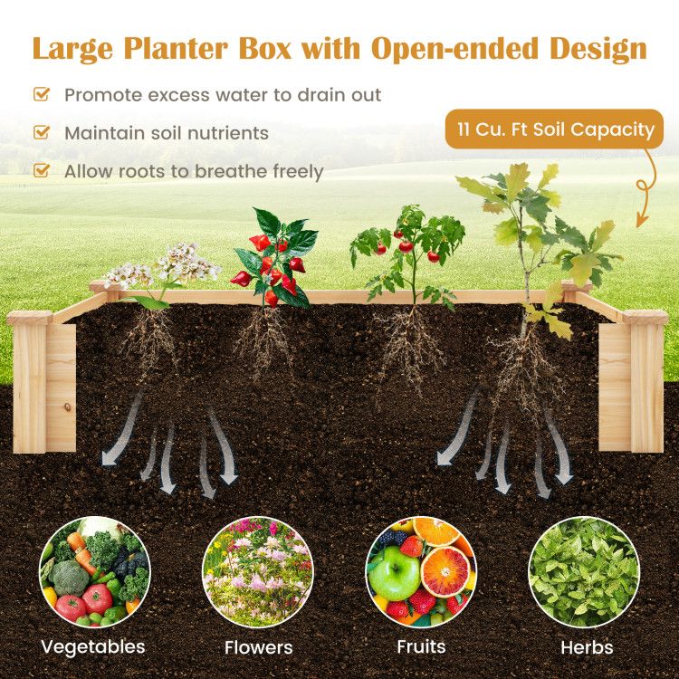 49-Inch Raised Garden Bed with Compost Bin – product view 7 of 9