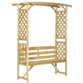 3-Seat Wood Pergola Arbor Bench – main product view