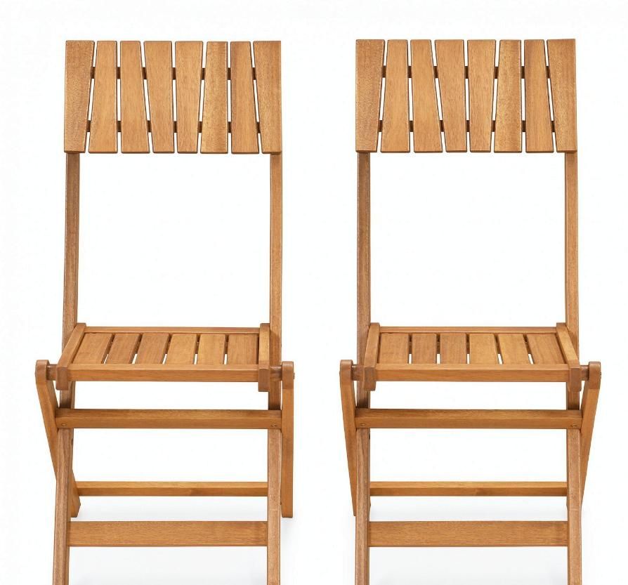 Set of 2 Folding Wood Dining Chairs – product view 3 of 6