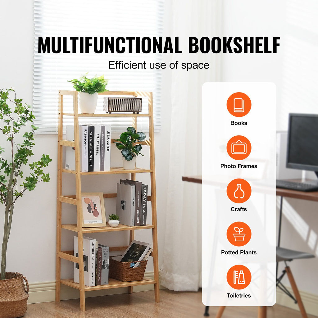 4-Tier Bamboo Ladder Shelf – product view 9 of 11