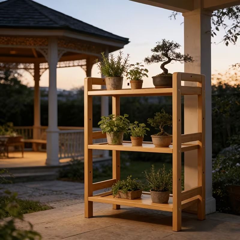 3-Tier Bamboo Storage Shelf – product view 3 of 8