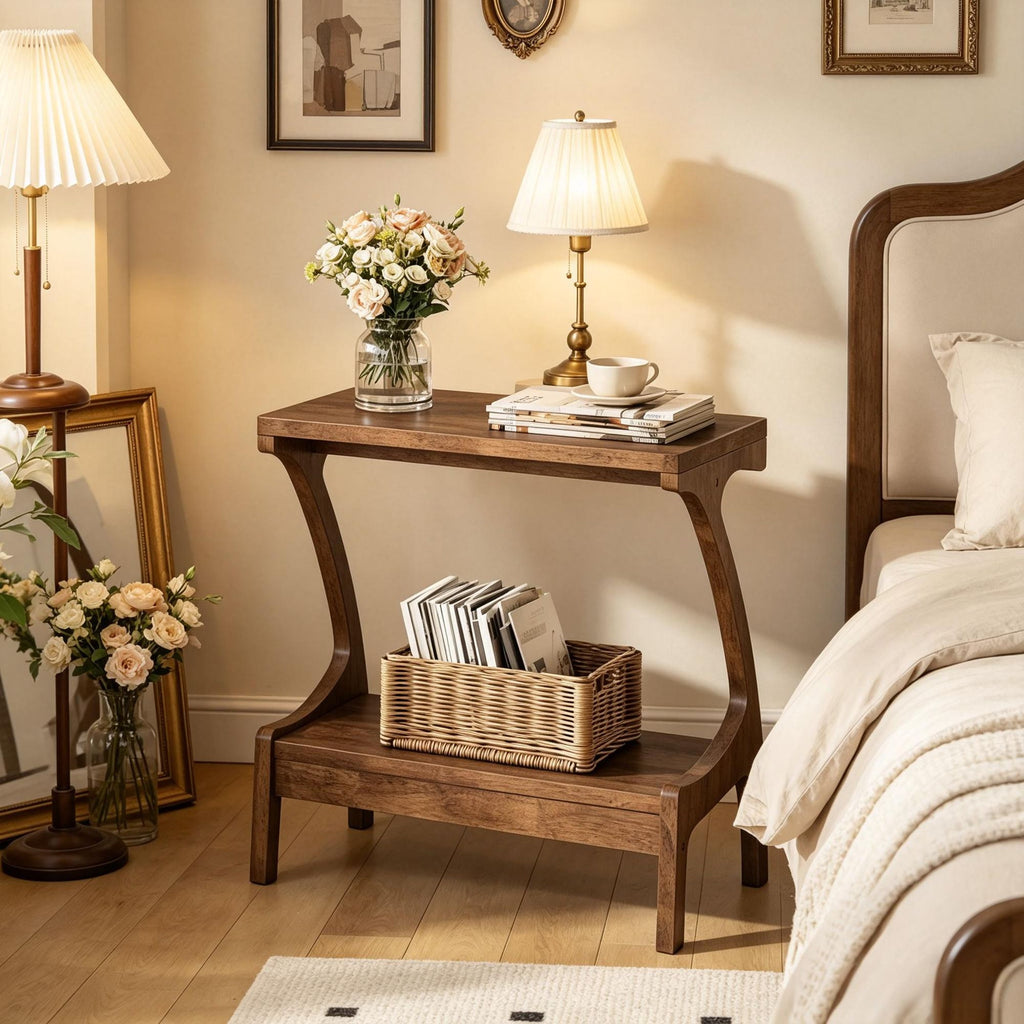 Narrow 2-Tier Wood End Table – product view 2 of 7