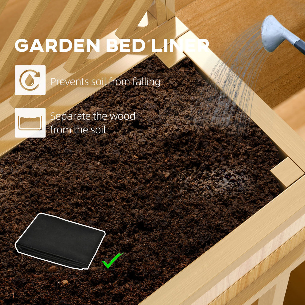 55-Inch Natural Fir Wood Planter with Trellis – product view 5 of 11