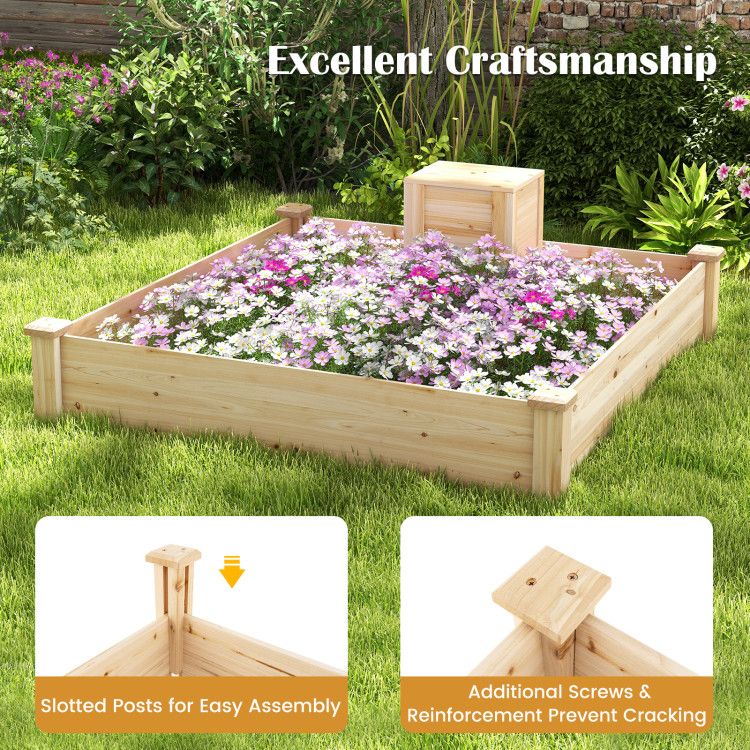 49-Inch Raised Garden Bed with Compost Bin – product view 8 of 9