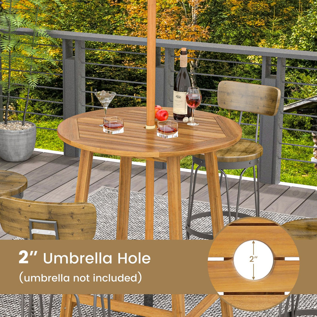 Outdoor Bar Table with Umbrella Hole – product view 6 of 10