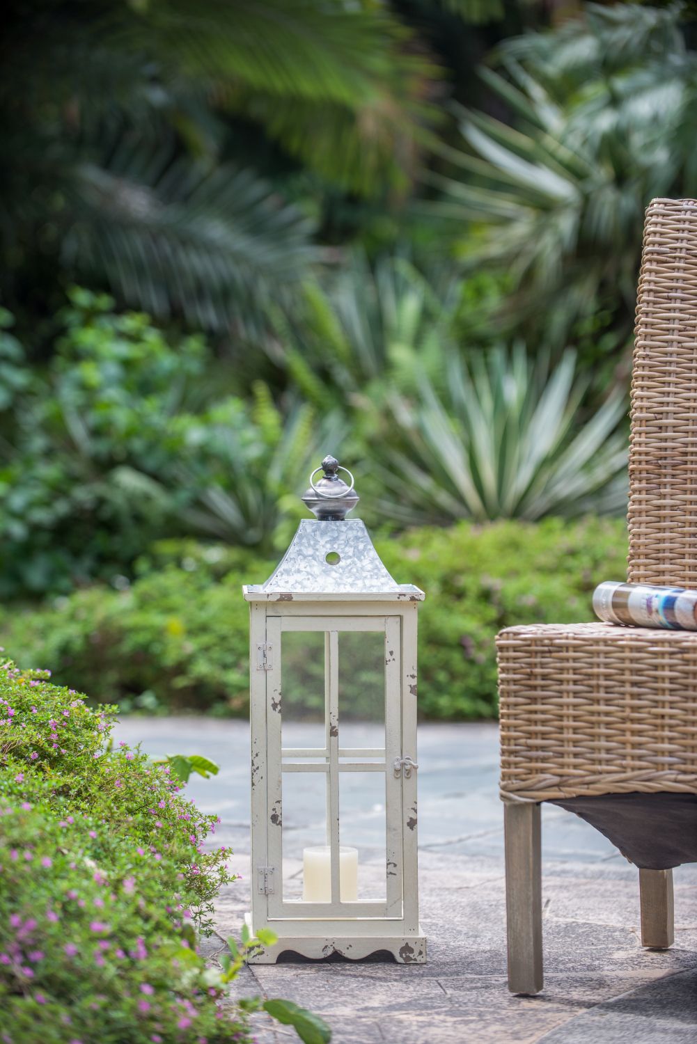 Large Decorative Wooden Hurricane Lantern – product view 3 of 18