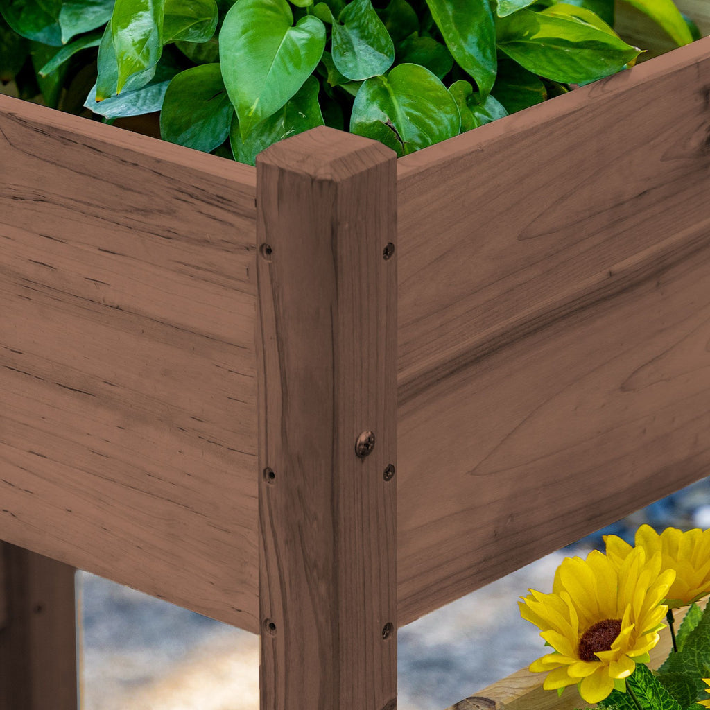 73-Inch 3-Tier Elevated Garden Bed, Coffee – product view 9 of 11
